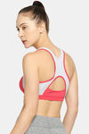 Red Rose Medium Impact Sports Bra With Removable Padding - Pink — thumbnail 2