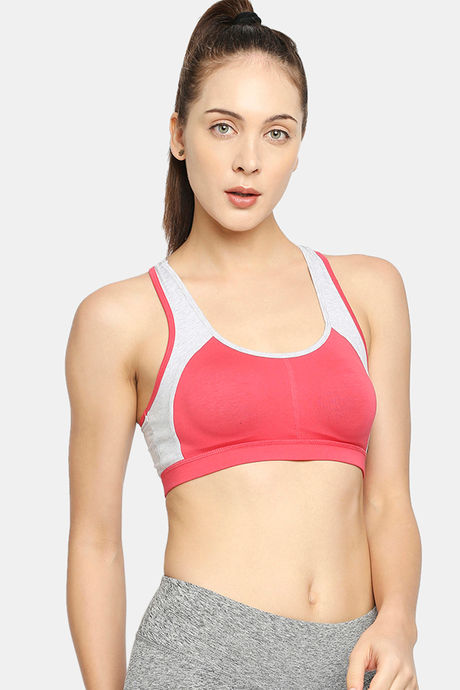 Red Rose Slip On Sports Bra With Removable Padding - Pink — image 4