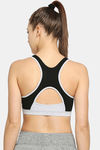 Red Rose Medium Impact Sports Bra With Removable Padding - Grey — thumbnail 2