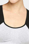 Red Rose Medium Impact Sports Bra With Removable Padding - Grey — thumbnail 6