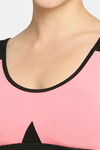 Red Rose Medium Impact Sports Bra With Removable Padding - Pink — thumbnail 6