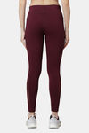 Red Rose Moisture Wicking Legging - Wine — thumbnail 3