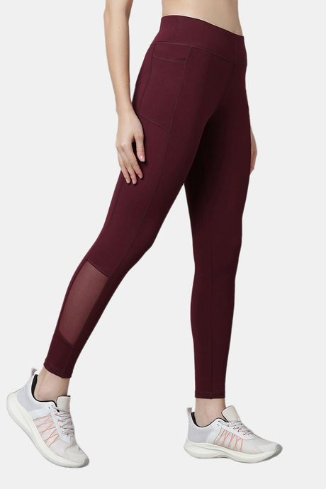 Red Rose Moisture Wicking Legging - Wine — image 5