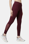 Red Rose Moisture Wicking Legging - Wine — thumbnail 5