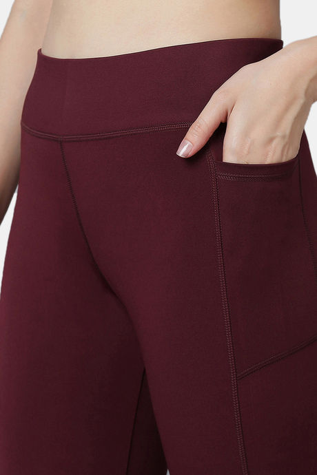Red Rose Moisture Wicking Legging - Wine — image 6