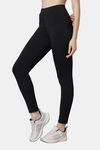 Red Rose Moisture Wicking Legging - Black — thumbnail 4