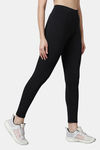 Red Rose Moisture Wicking Legging - Black — thumbnail 5
