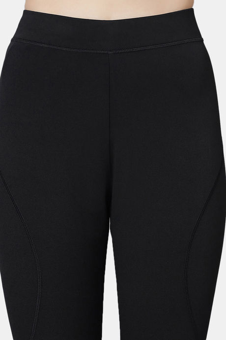 Red Rose Moisture Wicking Legging - Black — image 6