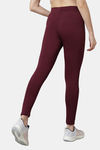 Red Rose Moisture Wicking Legging - Wine — thumbnail 3