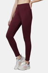 Red Rose Moisture Wicking Legging - Wine — thumbnail 4