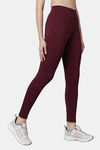 Red Rose Moisture Wicking Legging - Wine — thumbnail 5