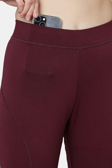 Red Rose Moisture Wicking Legging - Wine — image 6