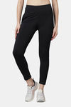 Red Rose Moisture Wicking Legging - Black — thumbnail 1