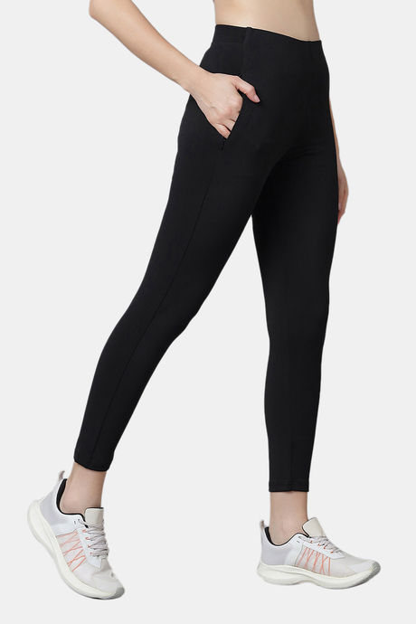 Red Rose Moisture Wicking Legging - Black — image 5