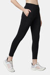 Red Rose Moisture Wicking Legging - Black — thumbnail 5