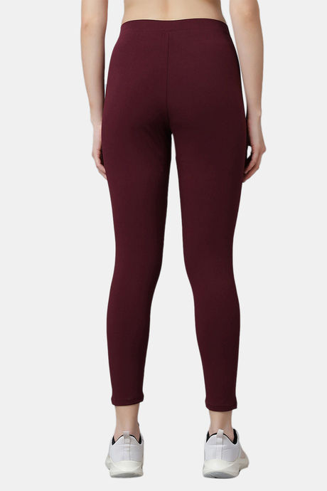 Red Rose Moisture Wicking Legging - Wine — image 3