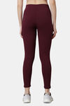 Red Rose Moisture Wicking Legging - Wine — thumbnail 3