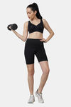 Red Rose Moisture Wicking Shorts - Black — thumbnail 2