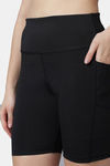 Red Rose Moisture Wicking Shorts - Black — thumbnail 6