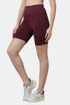 Red Rose Moisture Wicking Shorts - Wine — thumbnail 4