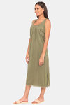 Red Rose Cotton Night Dress - Green — thumbnail 2