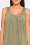 Red Rose Cotton Night Dress - Green — thumbnail 5