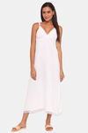 Red Rose Cotton Night Dress - White — thumbnail 4