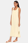 Red Rose Cotton Night Dress - Yellow — thumbnail 2