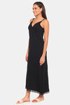 Red Rose Cotton Night Dress - Black — thumbnail 2