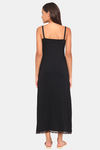 Red Rose Cotton Night Dress - Black — thumbnail 3