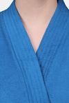 Red Rose Terry Cotton Bathrobes - Blue — thumbnail 5