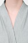 Red Rose Terry Cotton Bathrobes - Grey — thumbnail 5