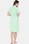 Red Rose Terry Cotton Bathrobes - Light Green — thumbnail 2