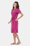 Red Rose Terry Cotton Bathrobes - Magenta — thumbnail 3