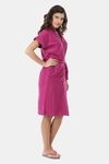 Red Rose Terry Cotton Bathrobes - Magenta — thumbnail 4