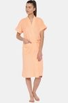 Red Rose Terry Cotton Bathrobes - Peach — thumbnail 1