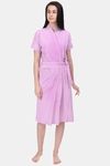 Red Rose Terry Cotton Bathrobes - Purple — thumbnail 1