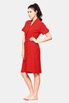 Red Rose Terry Cotton Bathrobes - Red — thumbnail 3