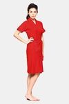 Red Rose Terry Cotton Bathrobes - Red — thumbnail 4
