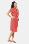 Red Rose Terry Cotton Bathrobes - Tomato — thumbnail 3