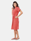 Red Rose Terry Cotton Bathrobes - Tomato — thumbnail 4