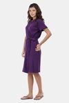 Red Rose Terry Cotton Bathrobes - Violet — thumbnail 3