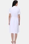 Red Rose Terry Cotton Bathrobes - White — thumbnail 2