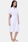 Red Rose Terry Cotton Bathrobes - White — thumbnail 4