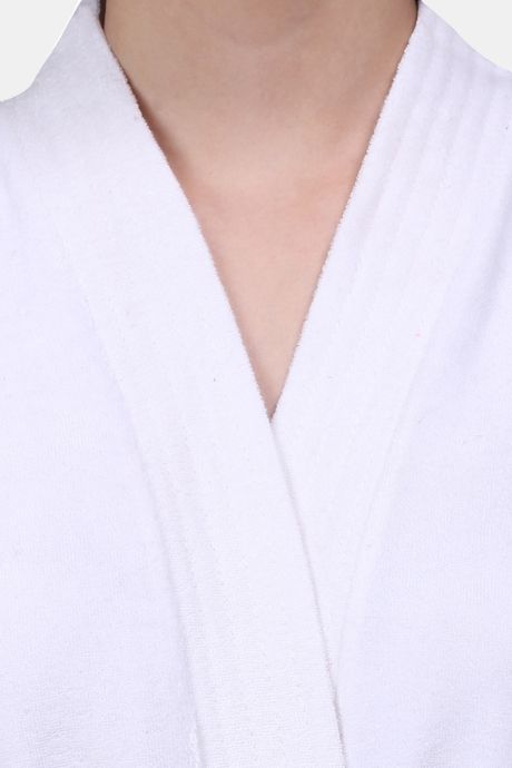 Red Rose Terry Cotton Bathrobes - White — image 5