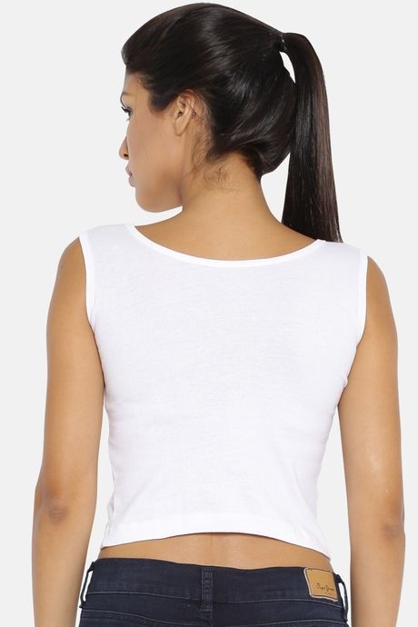 Red Rose Cotton Camisole - White — image 2