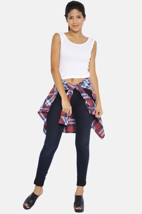 Red Rose Cotton Camisole - White — image 3