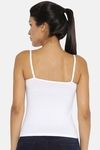 Red Rose Cotton Elastane Camisole - White — thumbnail 2
