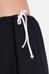 Red Rose Cotton Layering Skirt -Black — thumbnail 3