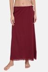 Red Rose Cotton Layering Skirt -Maroon — thumbnail 4